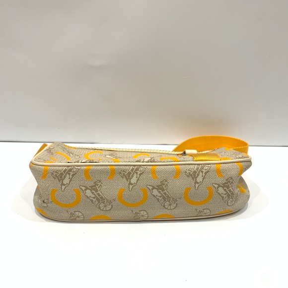 Celine Yellow Beige Carriage Shoulder Bag sku#85546(Gently used,outside peeling) - Picture 3 of 15